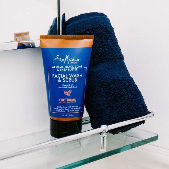 African Black Soap & Shea Butter Facial  Wash & Scrub